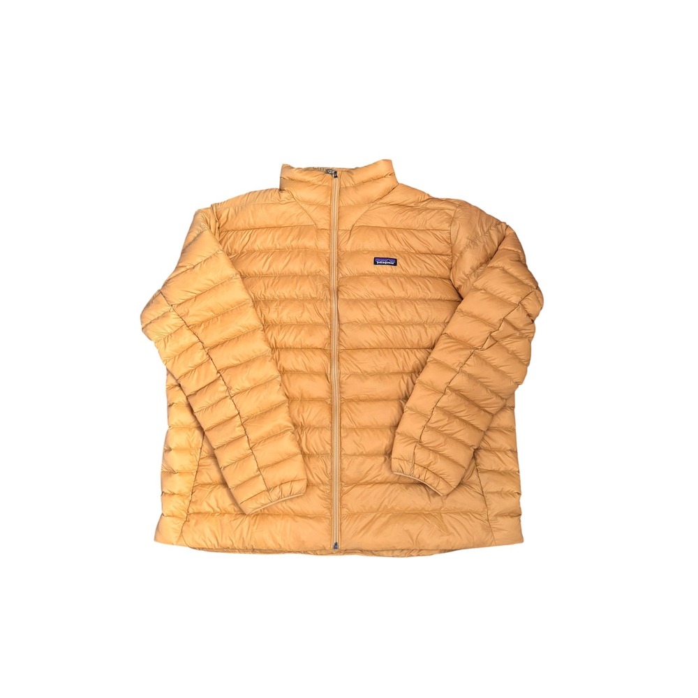 Patagonia Mens Down Sweater Jacket XXL Pufferfish Gold 84675 Outdoor Hiking NWOT
